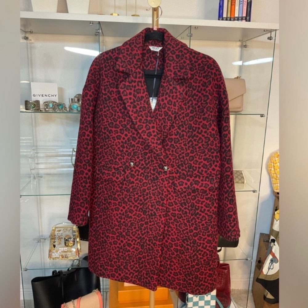 Liu Jo Red Leopard Coat